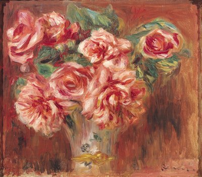 Roses in a Vase by Pierre Auguste Renoir